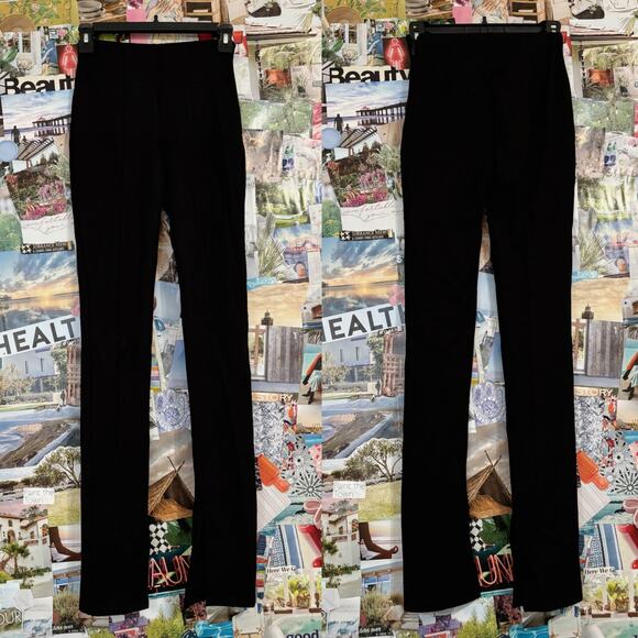 Black Anine Bing Max Slim Fit Pants Ankle Split 30/XXS - Picture 2 of 8